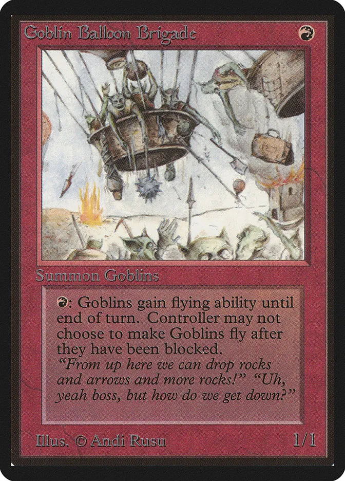 1993 Limited Edition Beta Goblin Balloon Brigade uncommon #154 uncommon card image