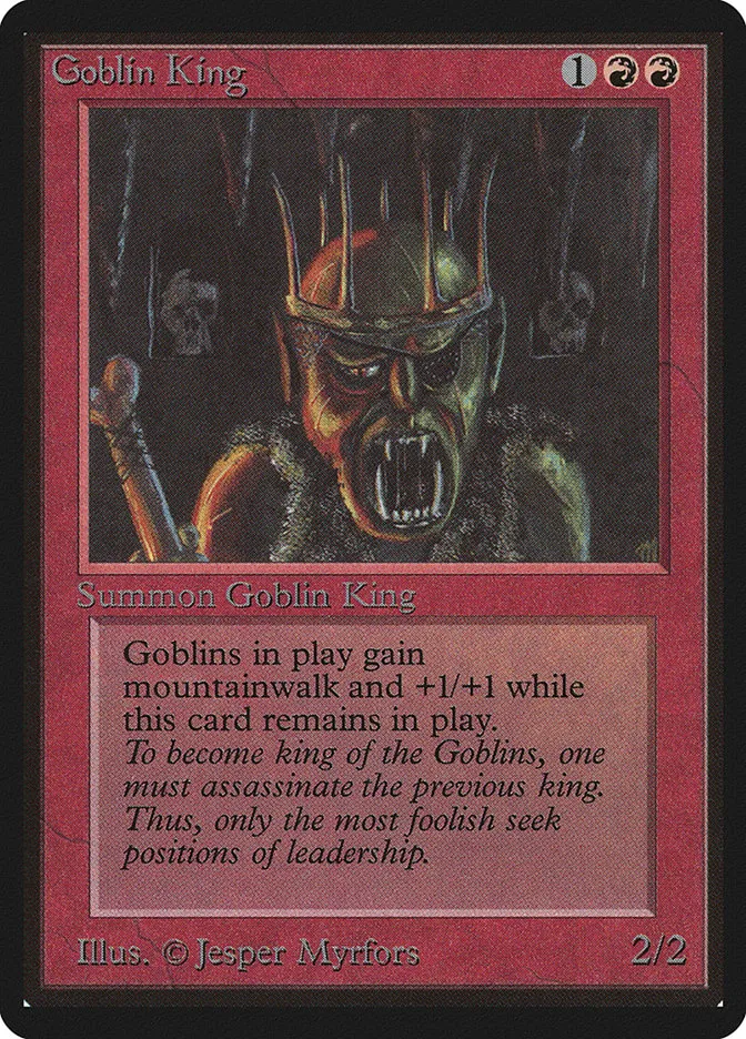 1993 Limited Edition Beta Goblin King rare #155 rare card image