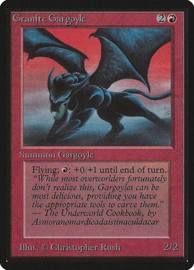 1993 Limited Edition Beta Granite Gargoyle rare #156 rare card image