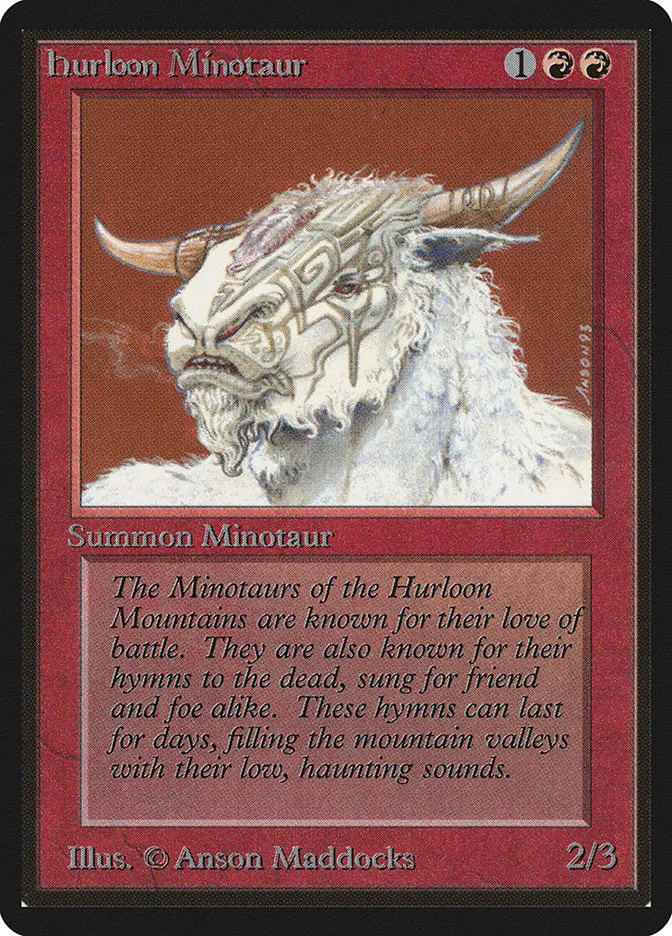 1993 Limited Edition Beta Hurloon Minotaur common #159 common card image