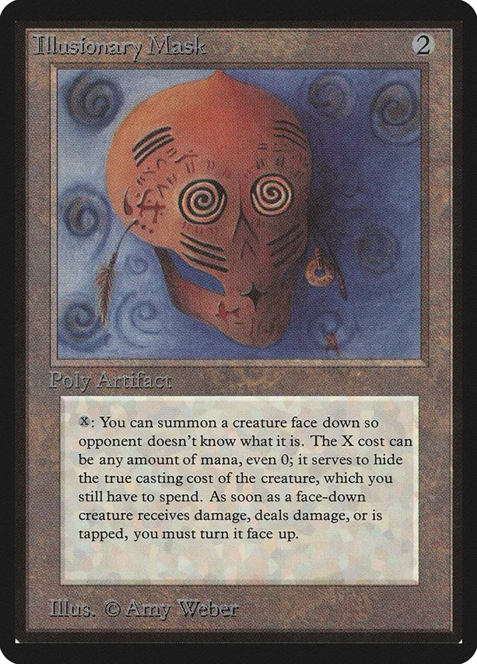 1993 Limited Edition Beta Illusionary Mask rare #250 rare card image