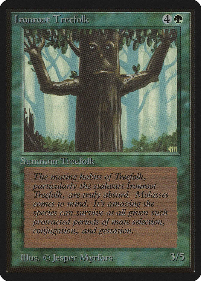 1993 Limited Edition Beta Ironroot Treefolk common #204 common card image
