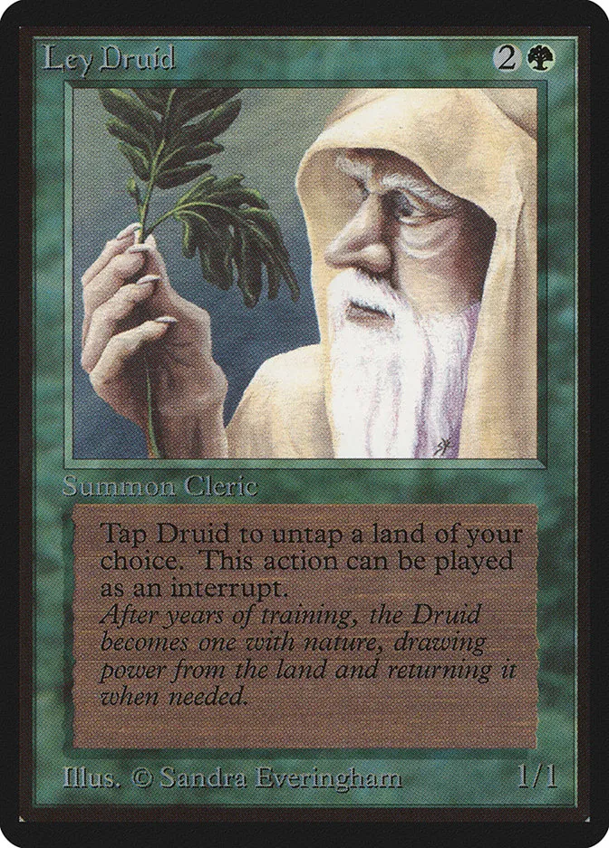 1993 Limited Edition Beta Ley Druid uncommon #206 uncommon card image