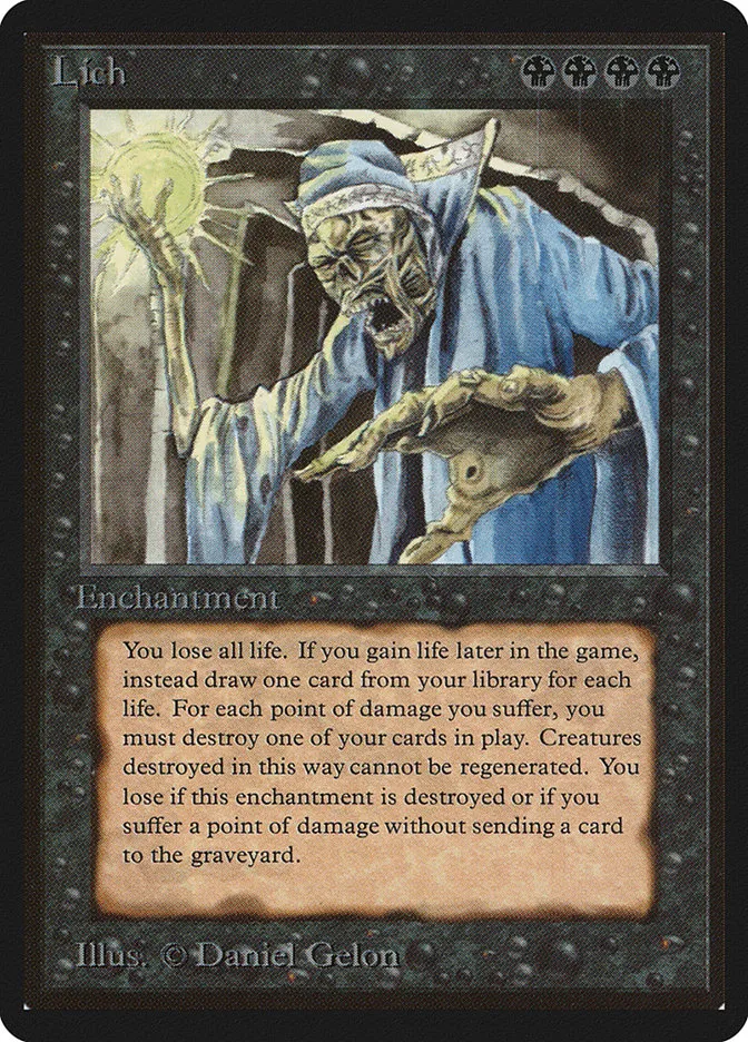 1993 Limited Edition Beta Lich rare #114 rare card image