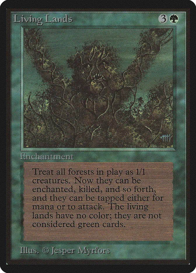1993 Limited Edition Beta Living Lands rare #210 rare card image