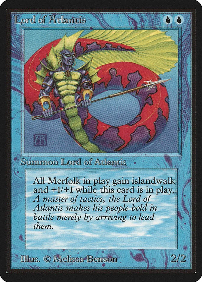 1993 Limited Edition Beta Lord of Atlantis rare #63 rare card image
