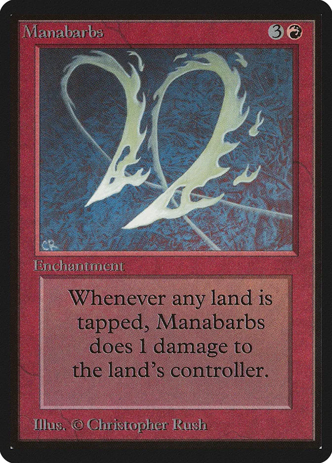 1993 Limited Edition Beta Manabarbs rare #164 rare card image