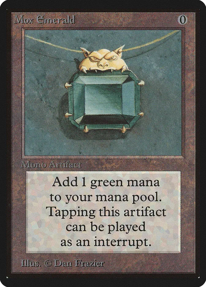 1993 Limited Edition Beta Mox Emerald rare #262 rare card image