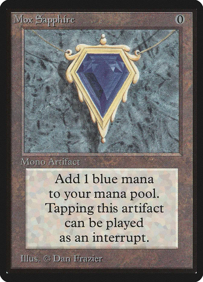 1993 Limited Edition Beta Mox Sapphire rare #266 rare card image