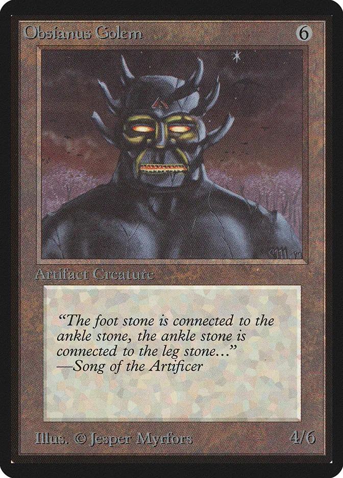 1993 Limited Edition Beta Obsianus Golem uncommon #268 uncommon card image