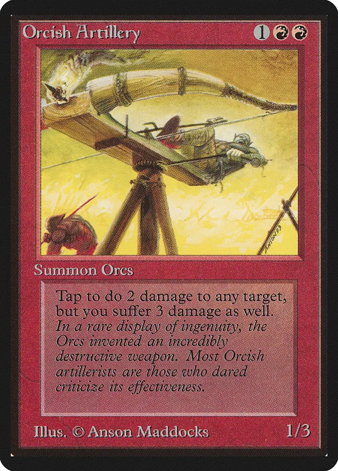 1993 Limited Edition Beta Orcish Artillery uncommon #166 uncommon card image