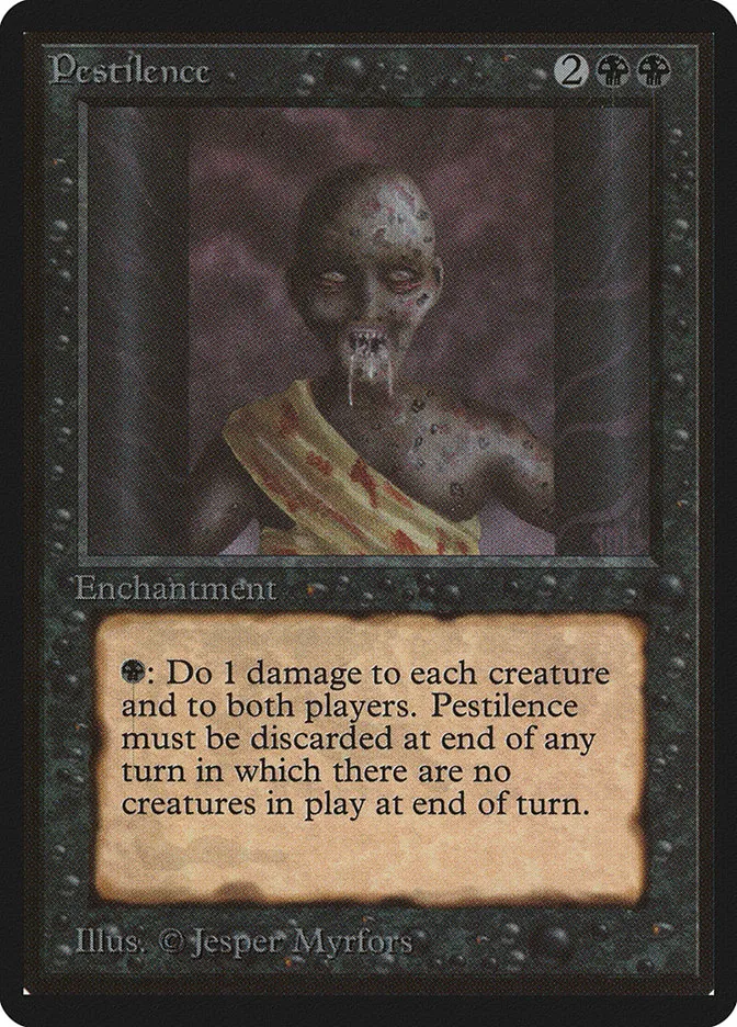 1993 Limited Edition Beta Pestilence common #121 common card image