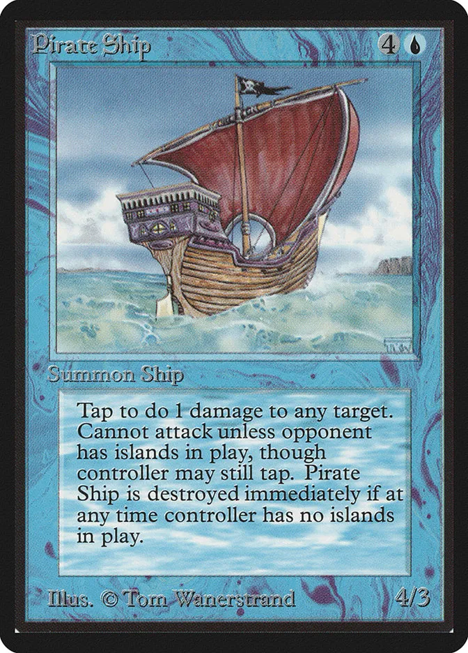 1993 Limited Edition Beta Pirate Ship rare #71 rare card image