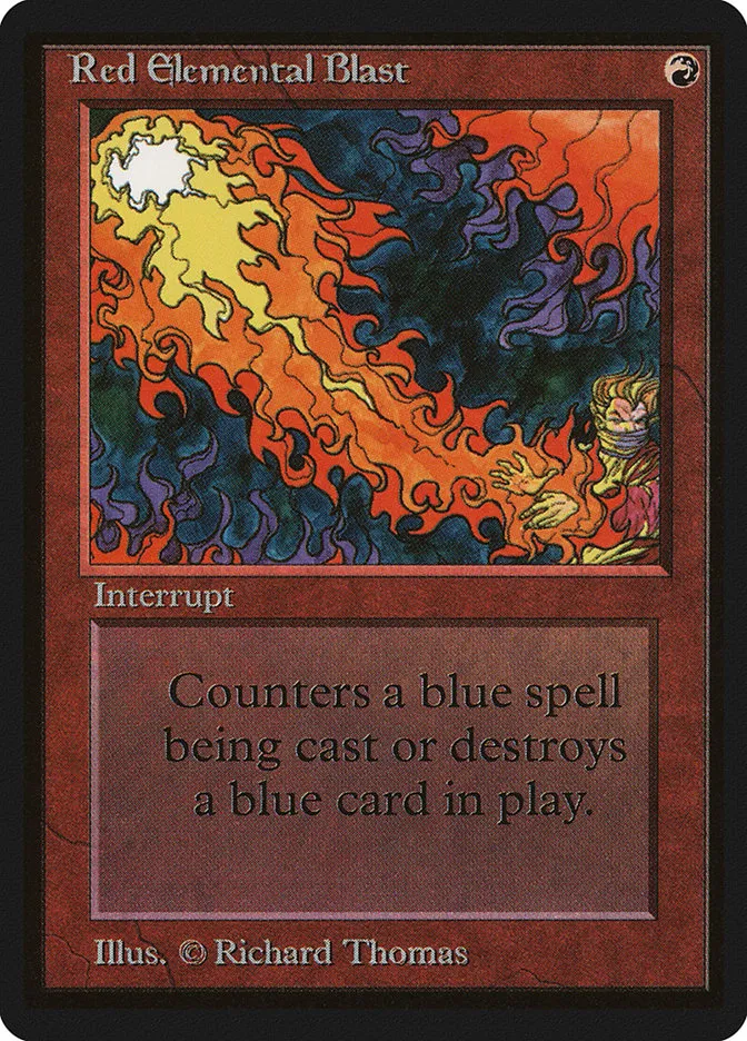 1993 Limited Edition Beta Red Elemental Blast common #170 common card image