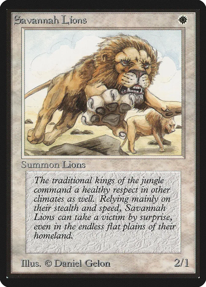 1993 Limited Edition Beta Savannah Lions rare #39 rare card image