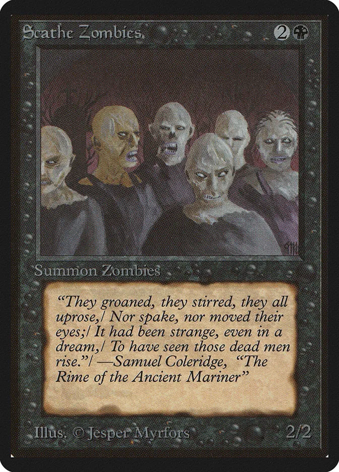 1993 Limited Edition Beta Scathe Zombies #126 common card image