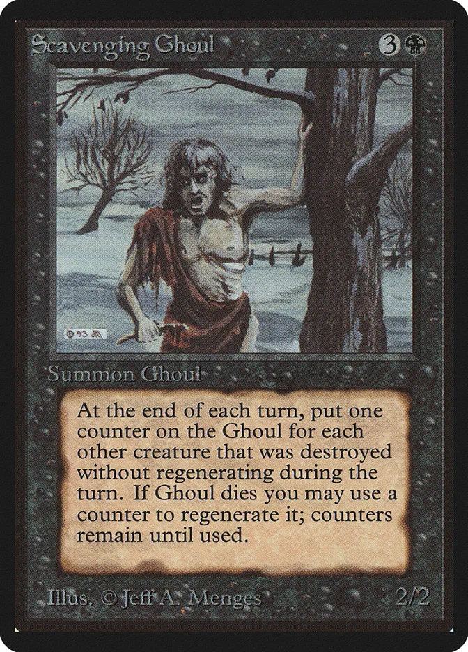 1993 Limited Edition Beta Scavenging Ghoul uncommon #127 uncommon card image