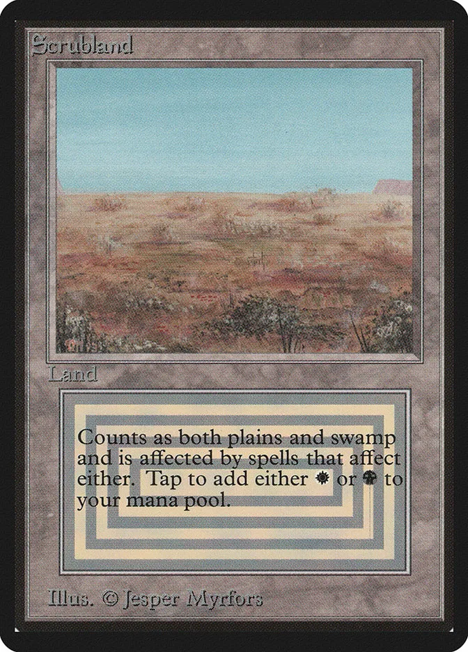 1993 Limited Edition Beta Scrubland rare #282 rare card image