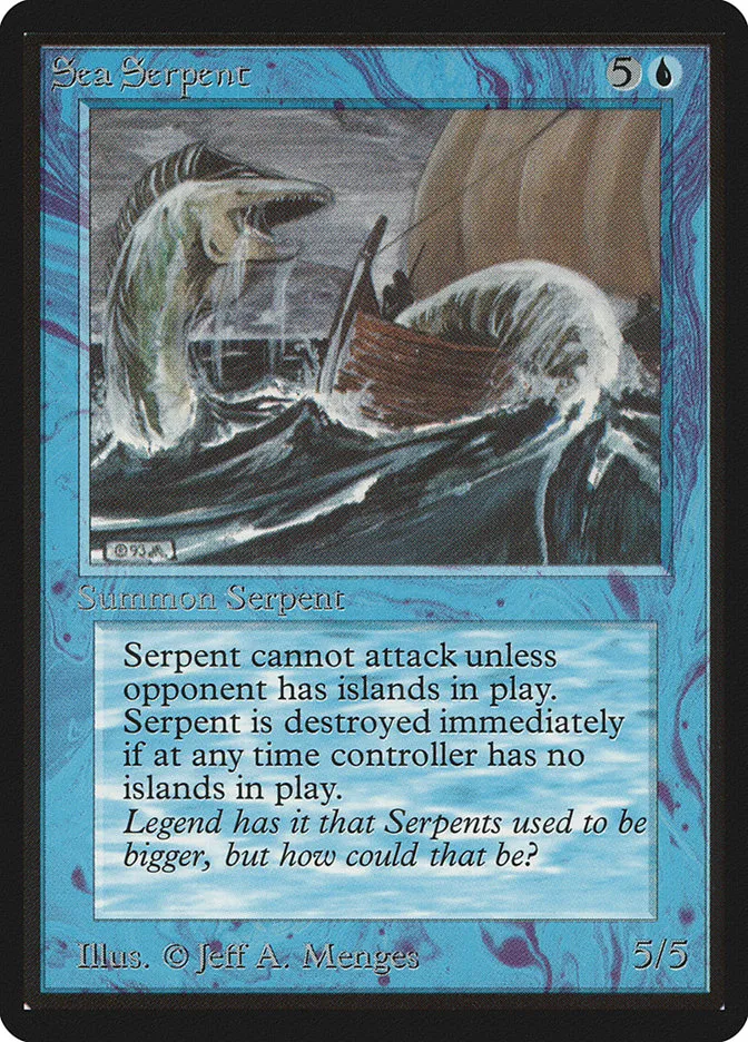 1993 Limited Edition Beta Sea Serpent common #77 common card image