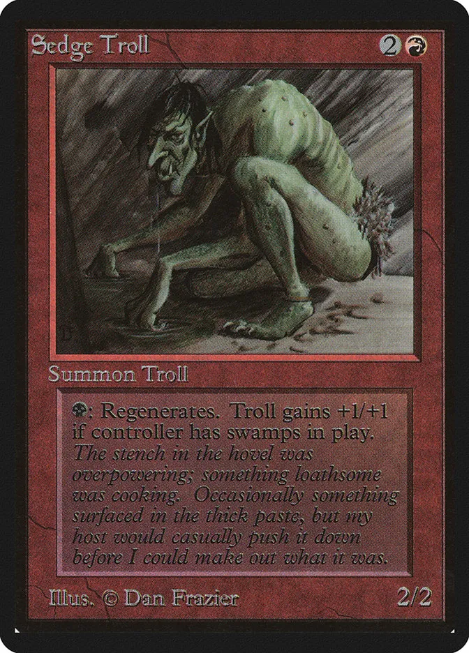 1993 Limited Edition Beta Sedge Troll rare #173 rare card image