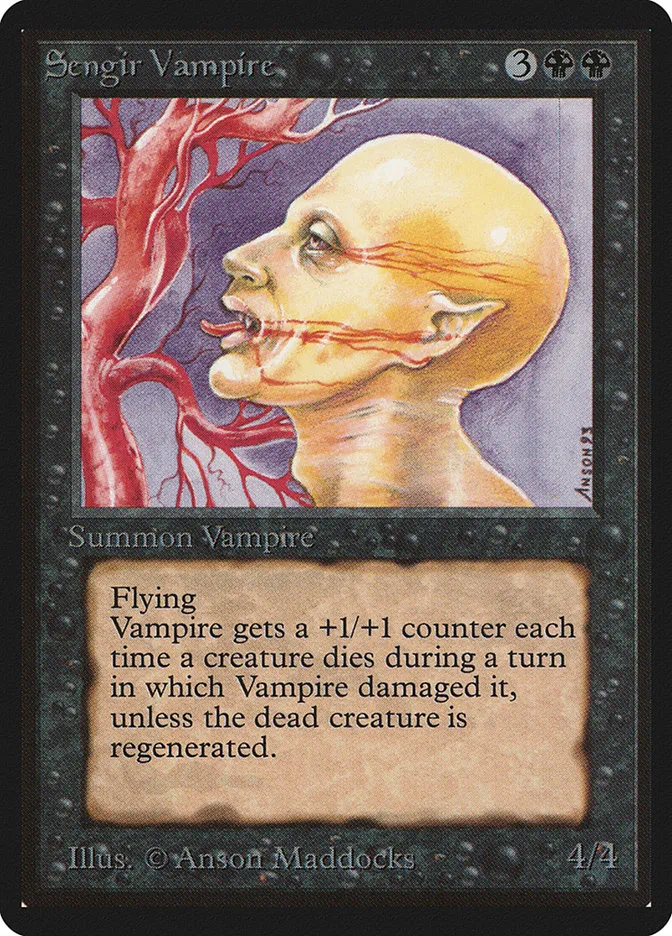 1993 Limited Edition Beta Sengir Vampire uncommon #128 uncommon card image
