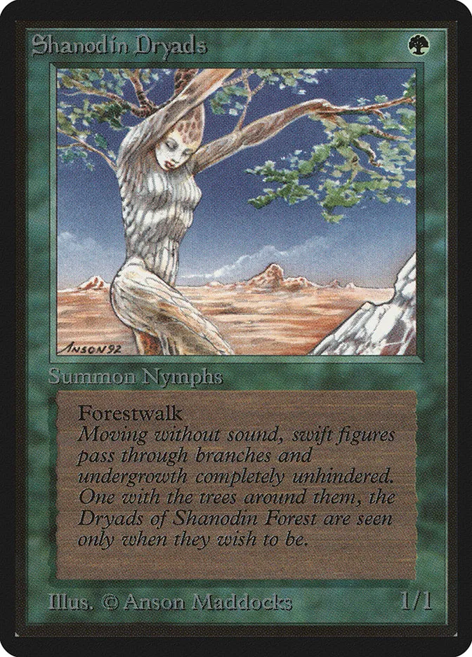 1993 Limited Edition Beta Shanodin Dryads common #217 common card image