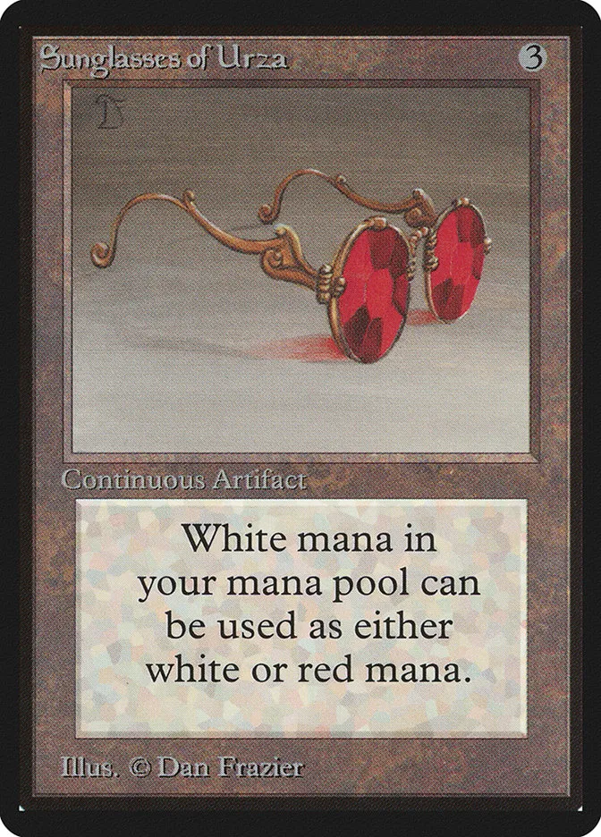 1993 Limited Edition Beta Sunglasses of Urza rare #272 rare card image