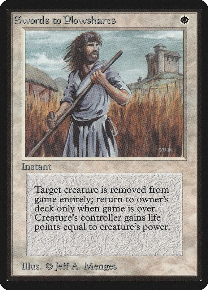 1993 Limited Edition Beta Swords to Plowshares uncommon #41 uncommon card image