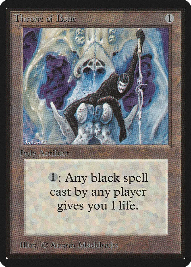 1993 Limited Edition Beta Throne of Bone uncommon #274 uncommon card image