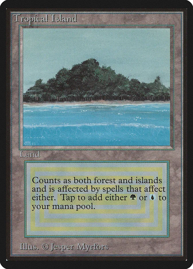 1993 Limited Edition Beta Tropical Island rare #284 rare card image