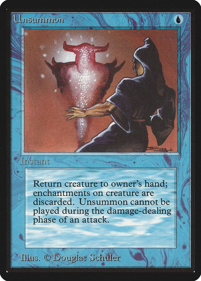 1993 Limited Edition Beta Unsummon common #87 common card image