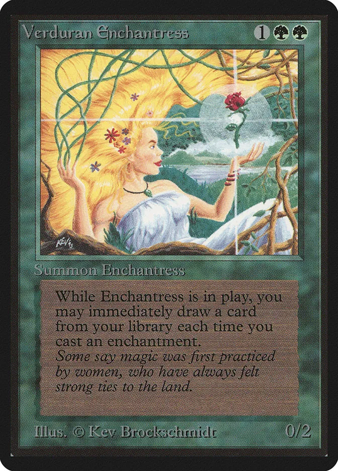 1993 Limited Edition Beta Verduran Enchantress rare #223 rare card image