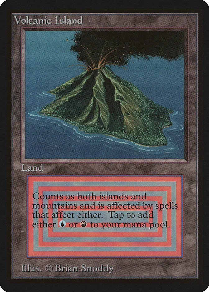 1993 Limited Edition Beta Volcanic Island rare #287 rare card image