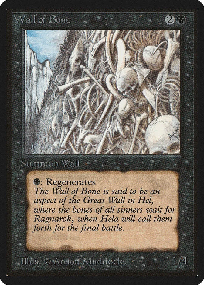 1993 Limited Edition Beta Wall of Bone uncommon #133 uncommon card image