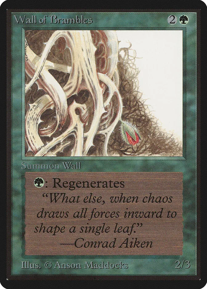 1993 Limited Edition Beta Wall of Brambles uncommon #224 uncommon card image