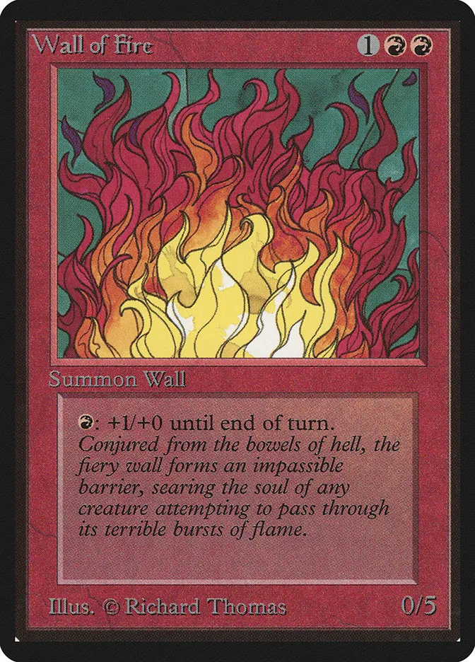 1993 Limited Edition Beta Wall of Fire uncommon #182 uncommon card image