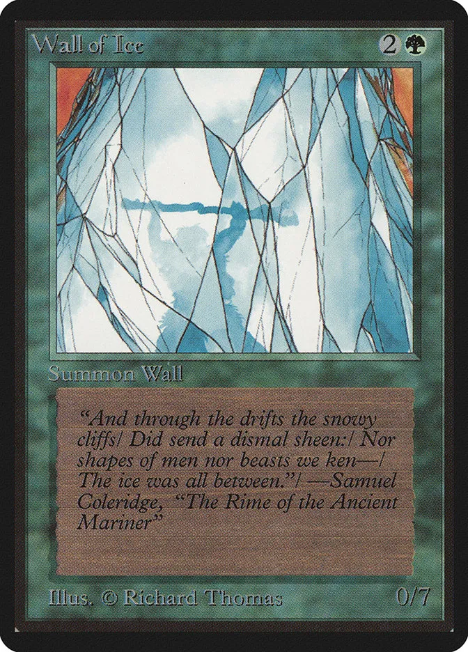 1993 Limited Edition Beta Wall of Ice uncommon #225 uncommon card image