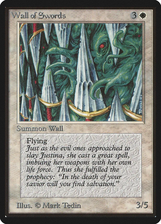 1993 Limited Edition Beta Wall of Swords uncommon #43 uncommon card image