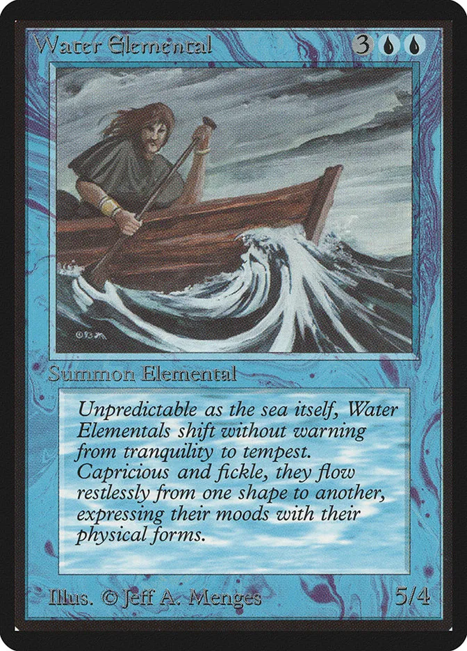 1993 Limited Edition Beta Water Elemental uncommon #92 uncommon card image