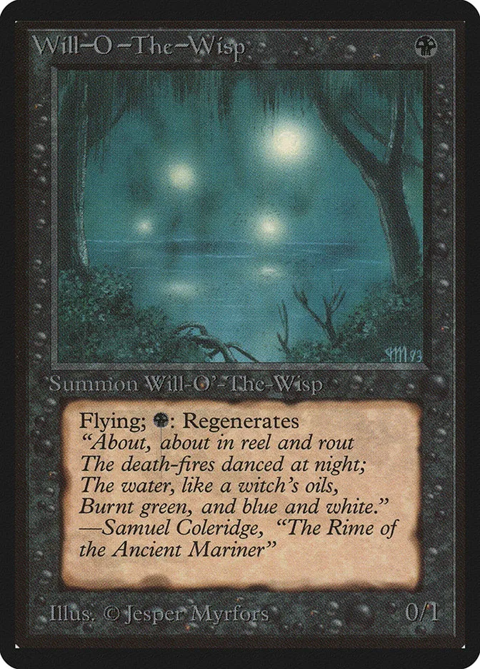 1993 Limited Edition Beta Will-o'-the-Wisp rare #136 rare card image