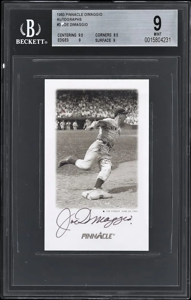 1993 Pinnacle Joe DiMaggio DiMaggio Autographs #3 card image