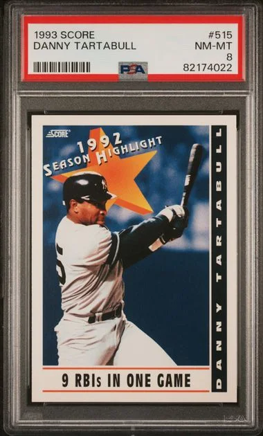 1993 Score Danny Tartabull #515 card image
