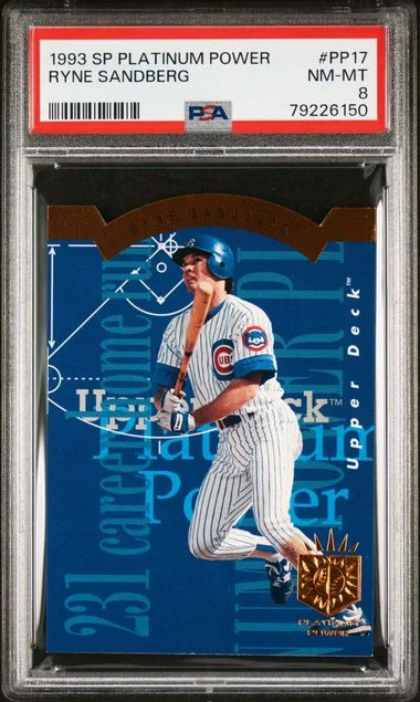 1993 SP Platinum Power Ryne Sandberg #PP17 card image