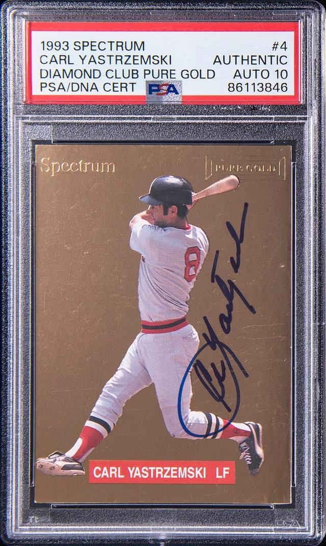 1993 Spectrum Diamond Club Pure Gold Carl Yastrzemski #4 card image