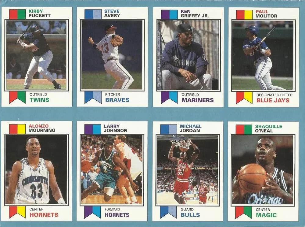 1993 Sports Collectors Digest Sports Card Pocket Price Guide Michael Jordan Panels #97-104 card image