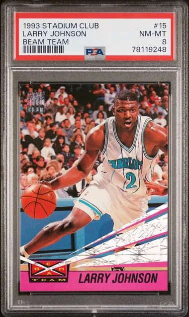 1993 Stadium Club Larry Johnson Beam Team #15 card image
