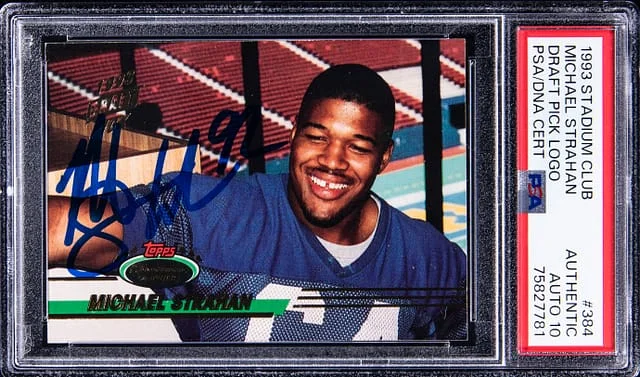 1993 Stadium Club Michael Strahan Draft Pick Logo #384 card image