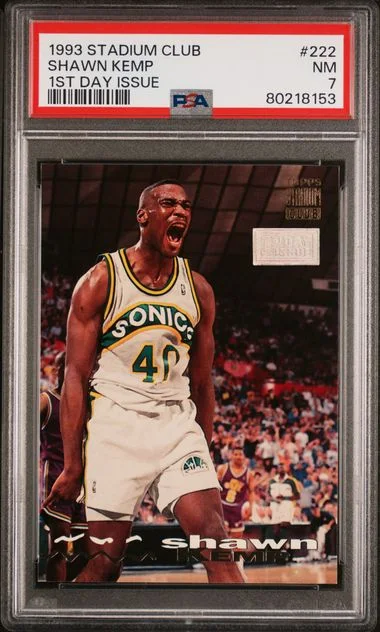 1993 Stadium Club Shawn Kemp 1st Day Issue #222 card image