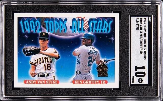 1993 Topps Andy Van Slyke/Ken Griffey Jr. Inaugural Marlins #405 card image