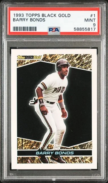 1993 Topps Barry Bonds Black Gold #1 card image